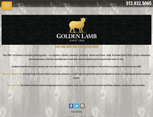Tablet Screenshot of goldenlamb.com